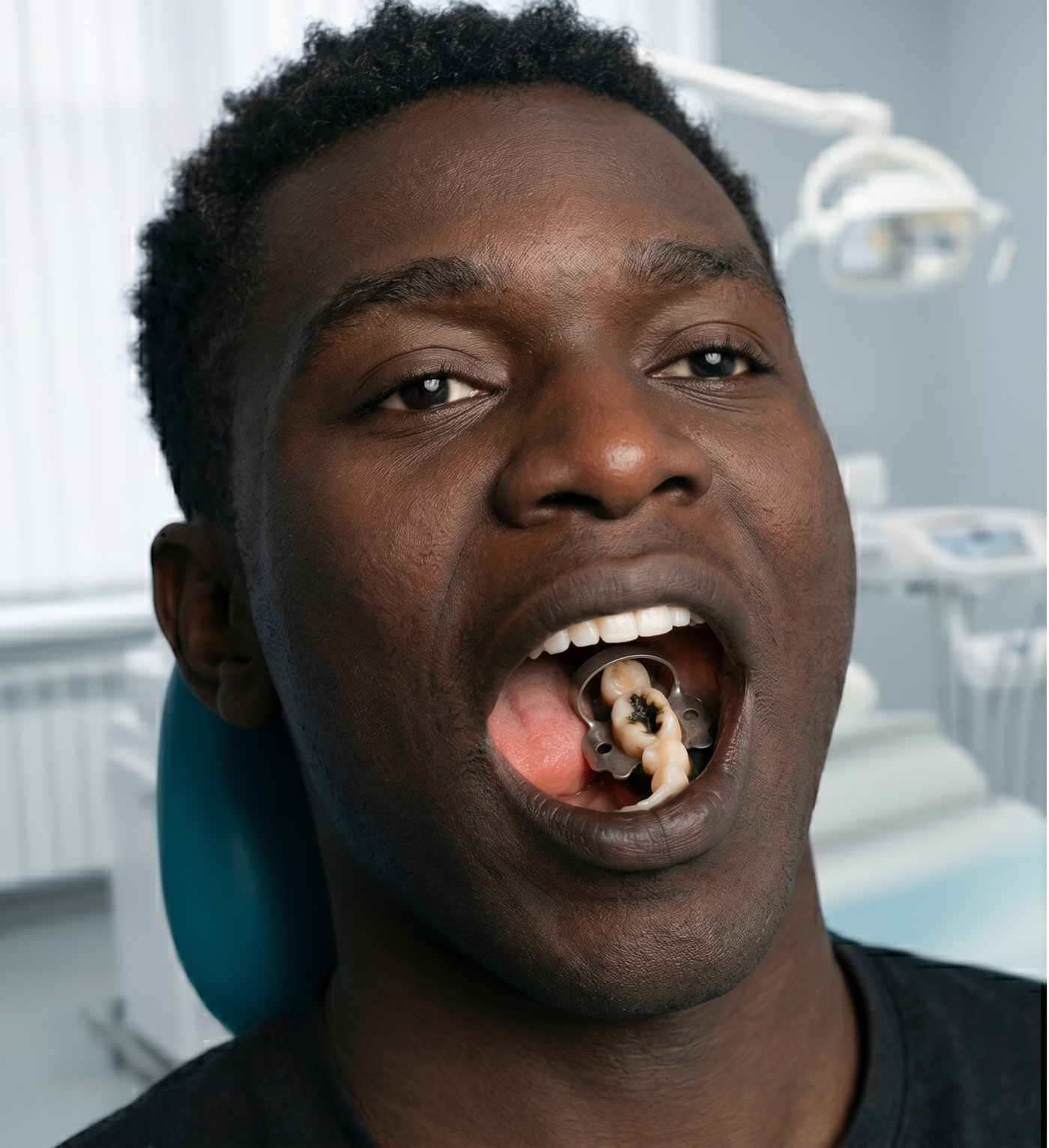 Before composite filling — visible cavity